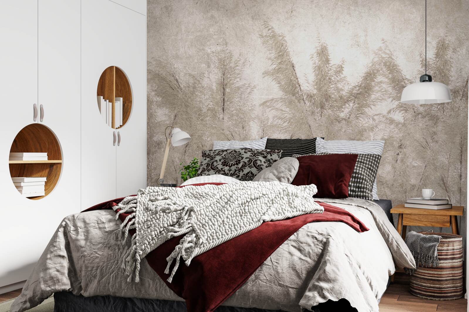 Papier peint matinée tropicale dans le brouillard