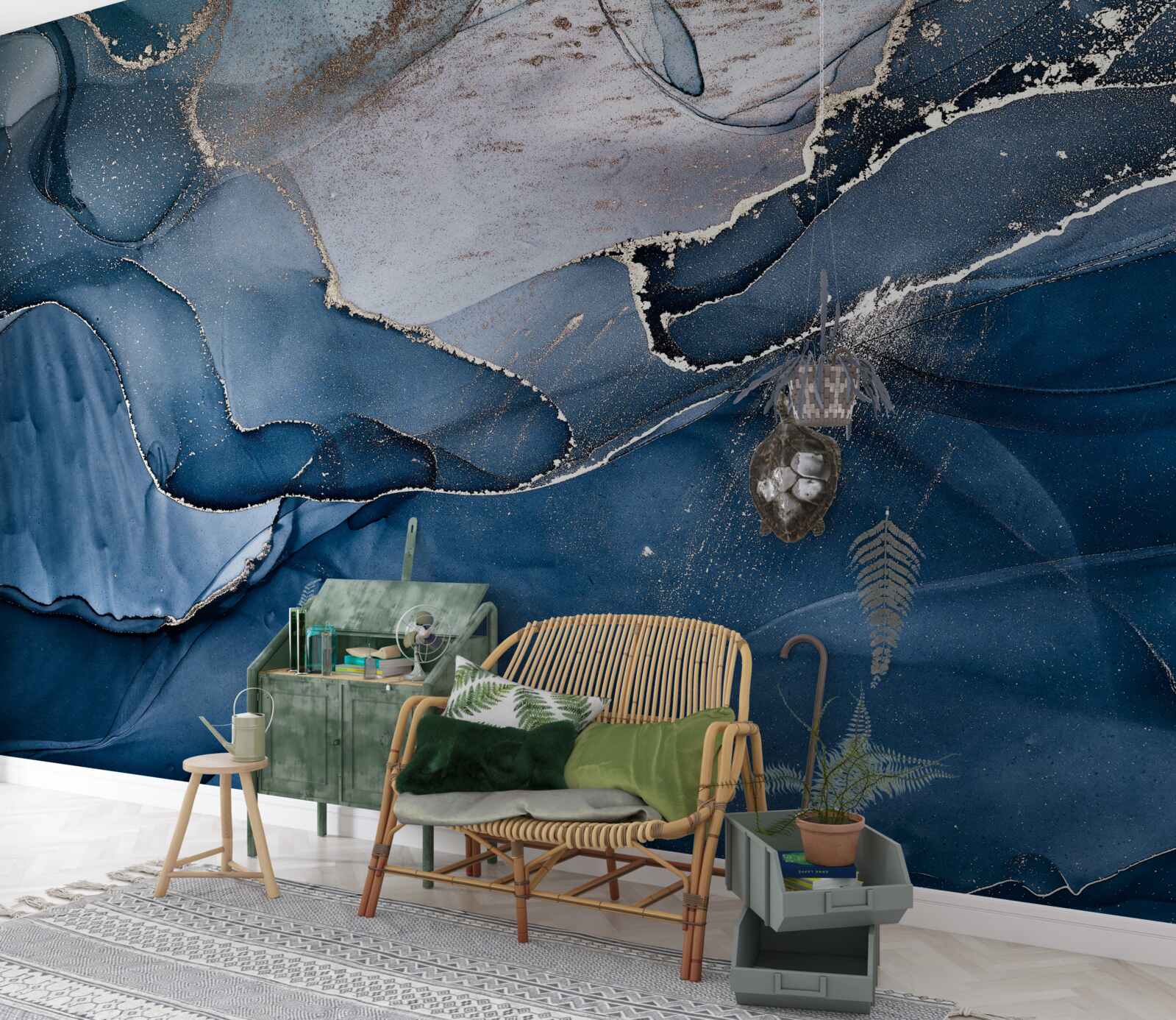 Papier peint teintes d'encre alcoolique