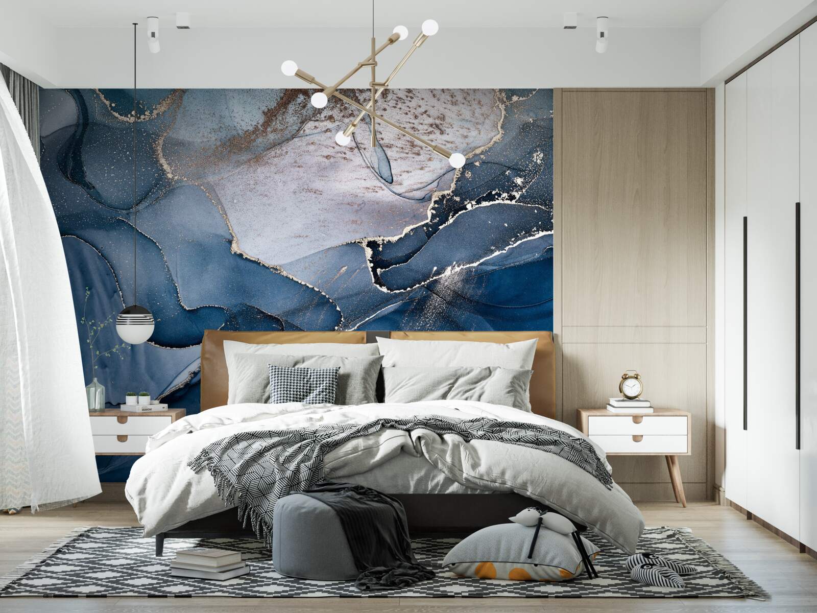 Papier peint teintes d'encre alcoolique