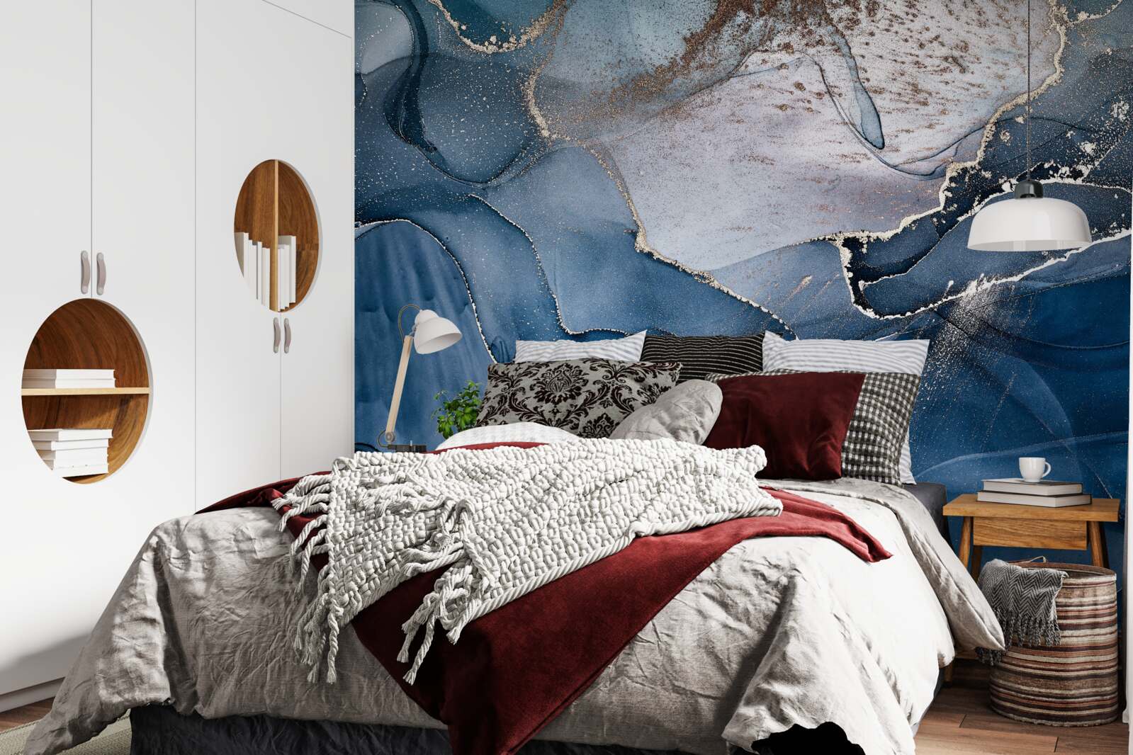 Papier peint teintes d'encre alcoolique