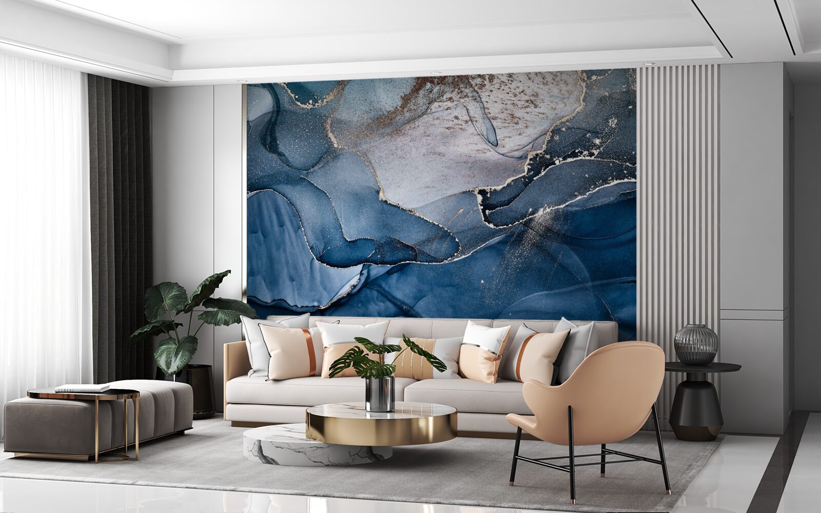 Papier peint teintes d'encre alcoolique