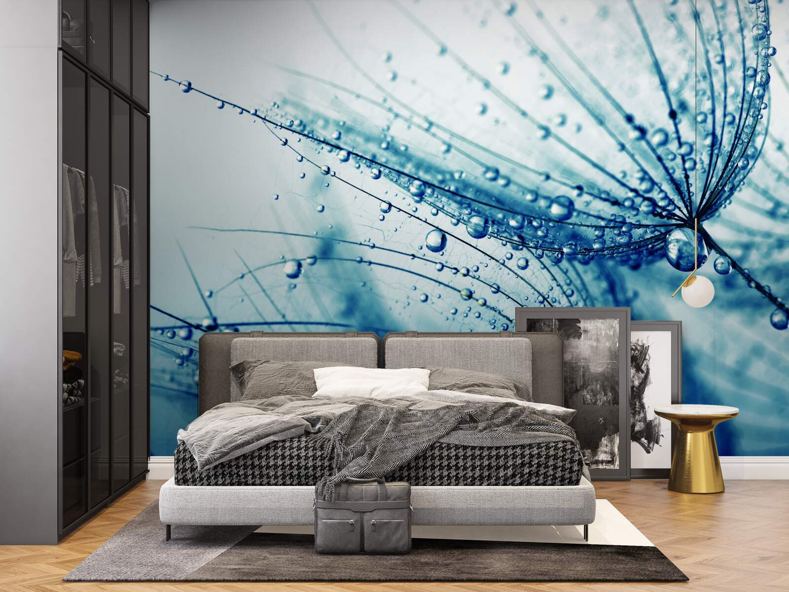 Papier peint gouttes de pissenlit