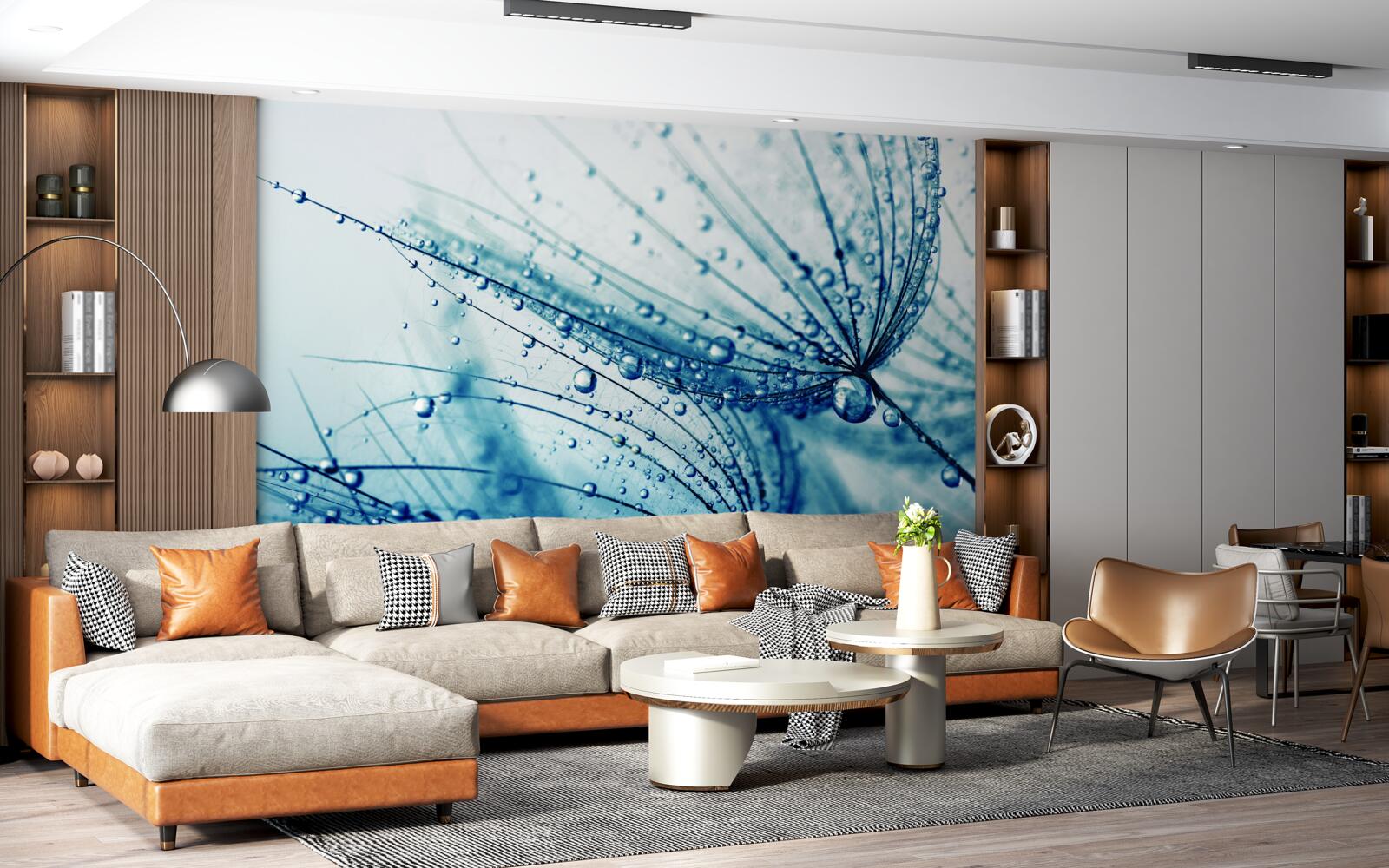 Papier peint gouttes de pissenlit