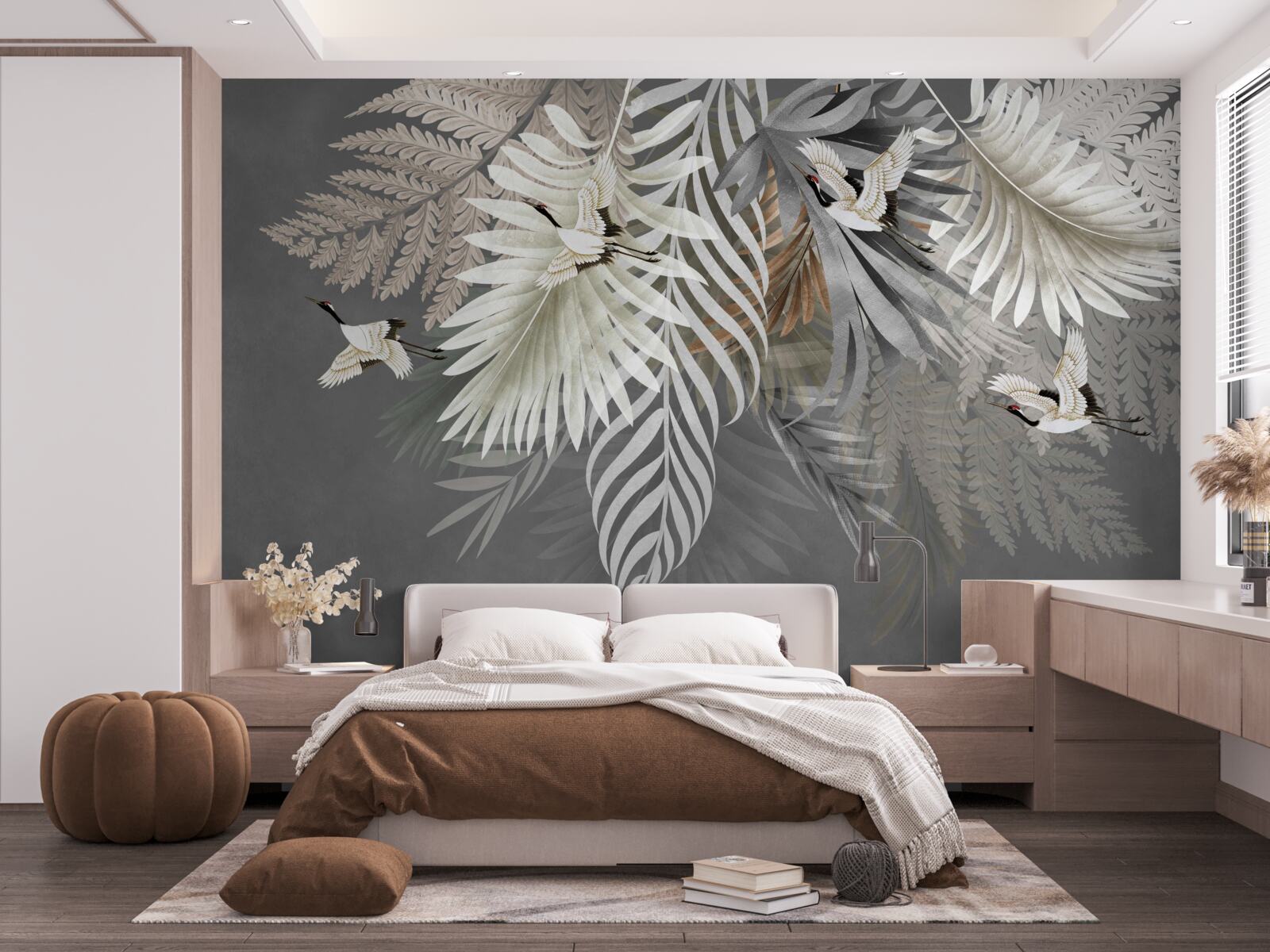 Papier peint Bouquet suspendu de feuilles des tropiques