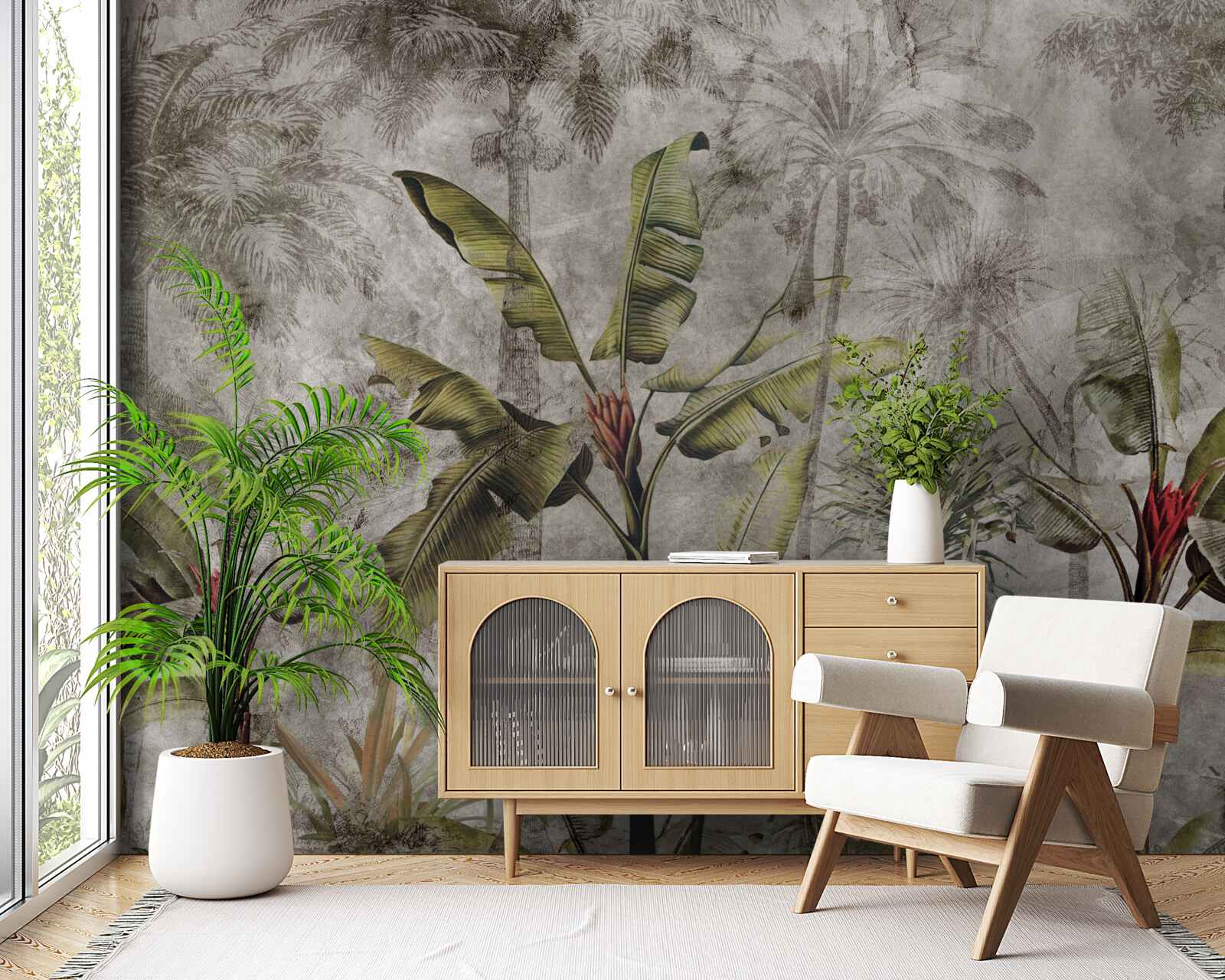 Papier peint pendant les périodes de pluies tropicales intenses