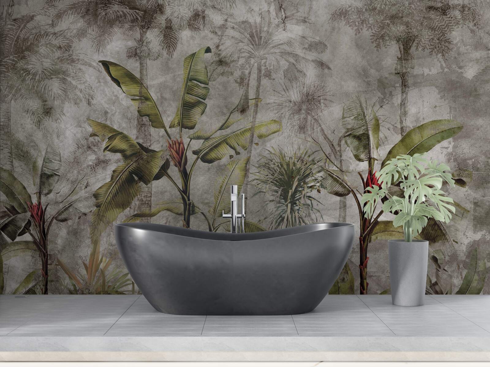 Papier peint pendant les périodes de pluies tropicales intenses