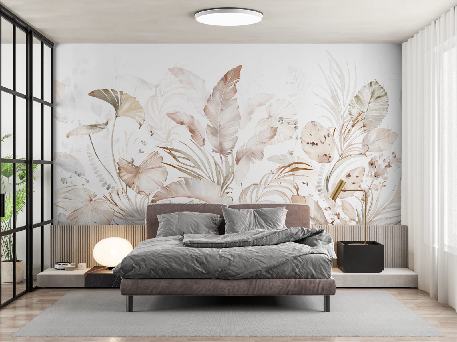 Papier peint forêt tropicale abstraite