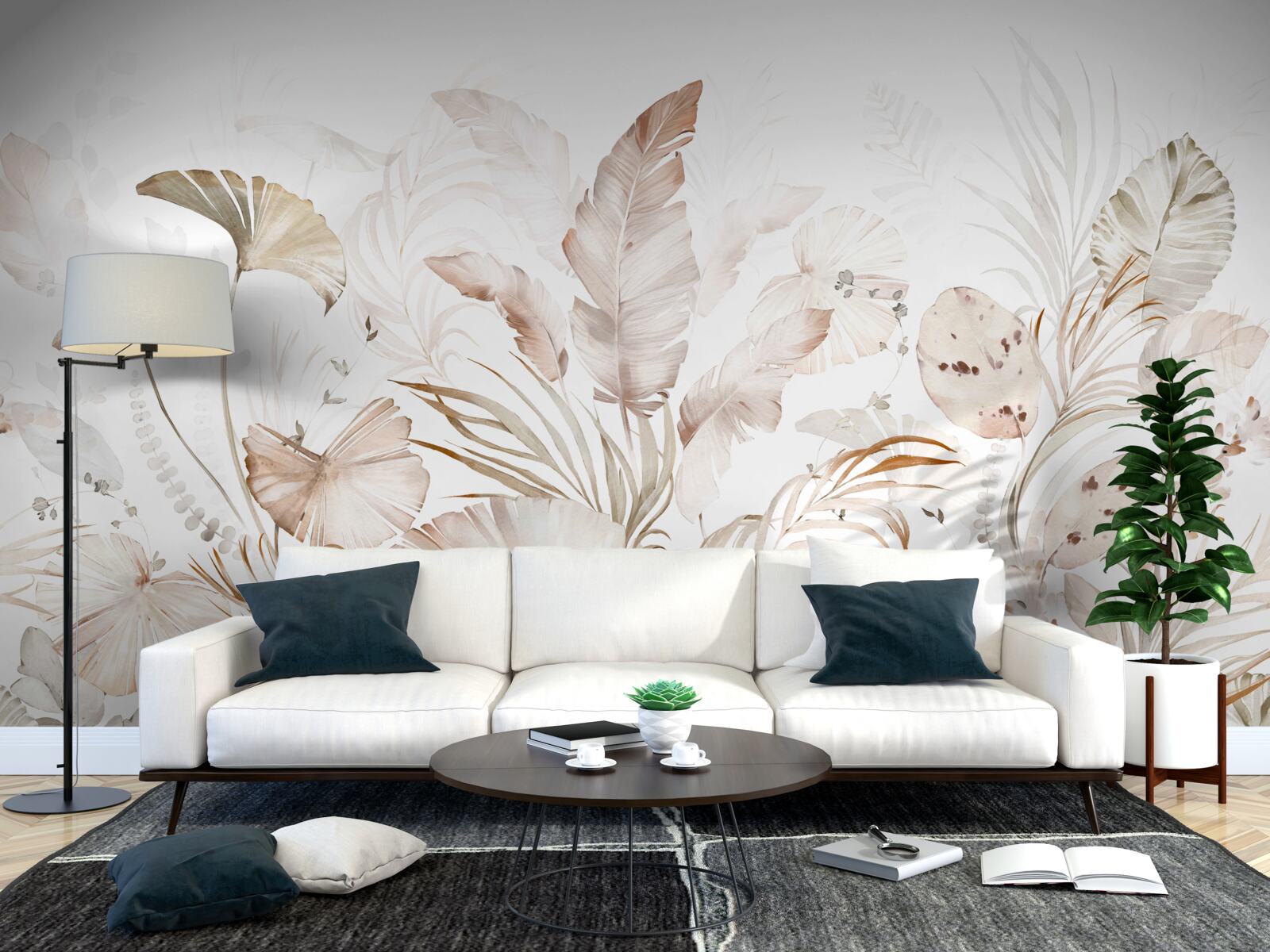 Papier peint forêt tropicale abstraite