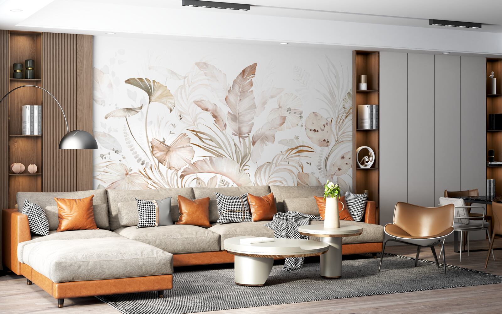 Papier peint forêt tropicale abstraite