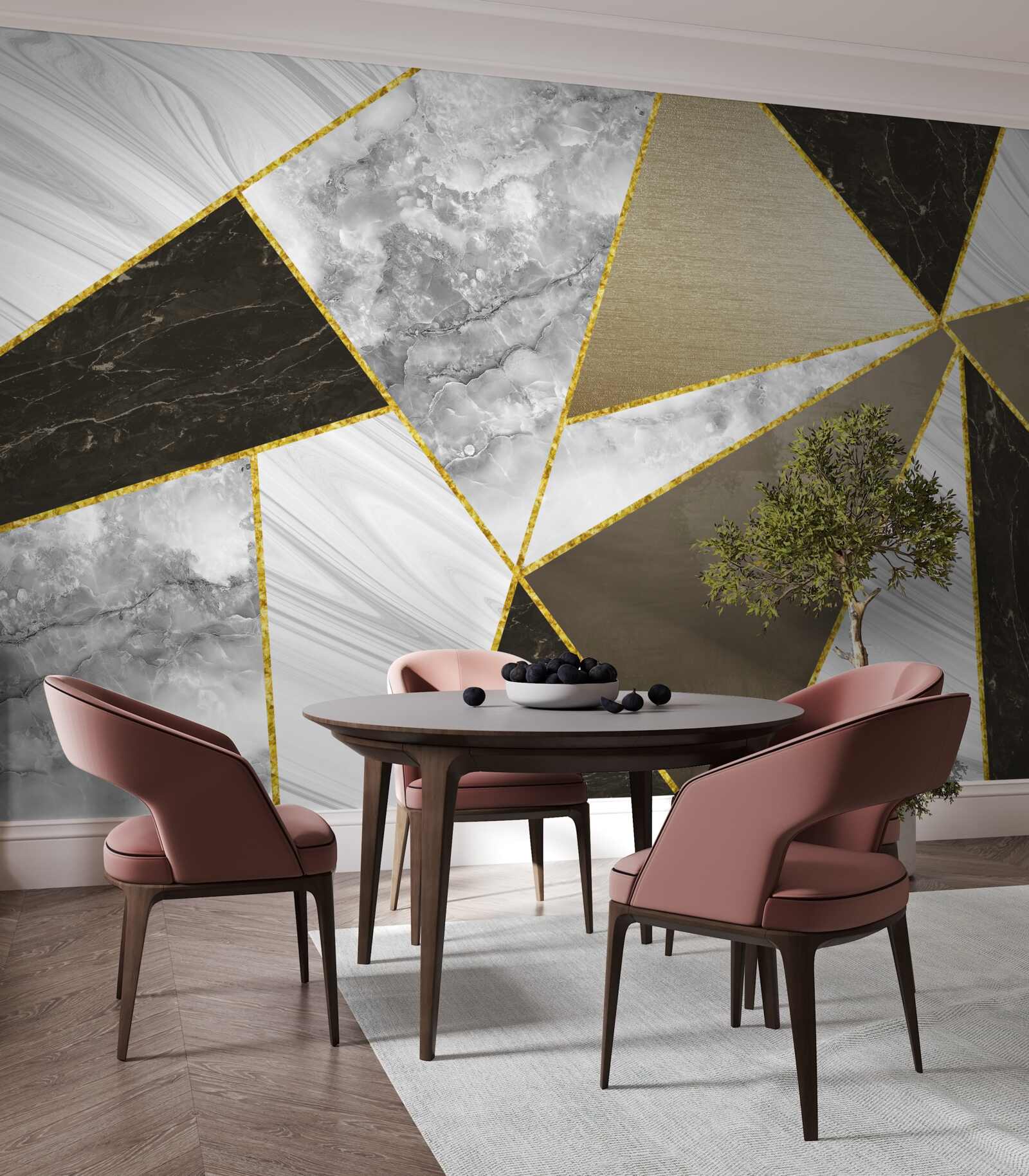 Papier peint abstraction d'un triangle