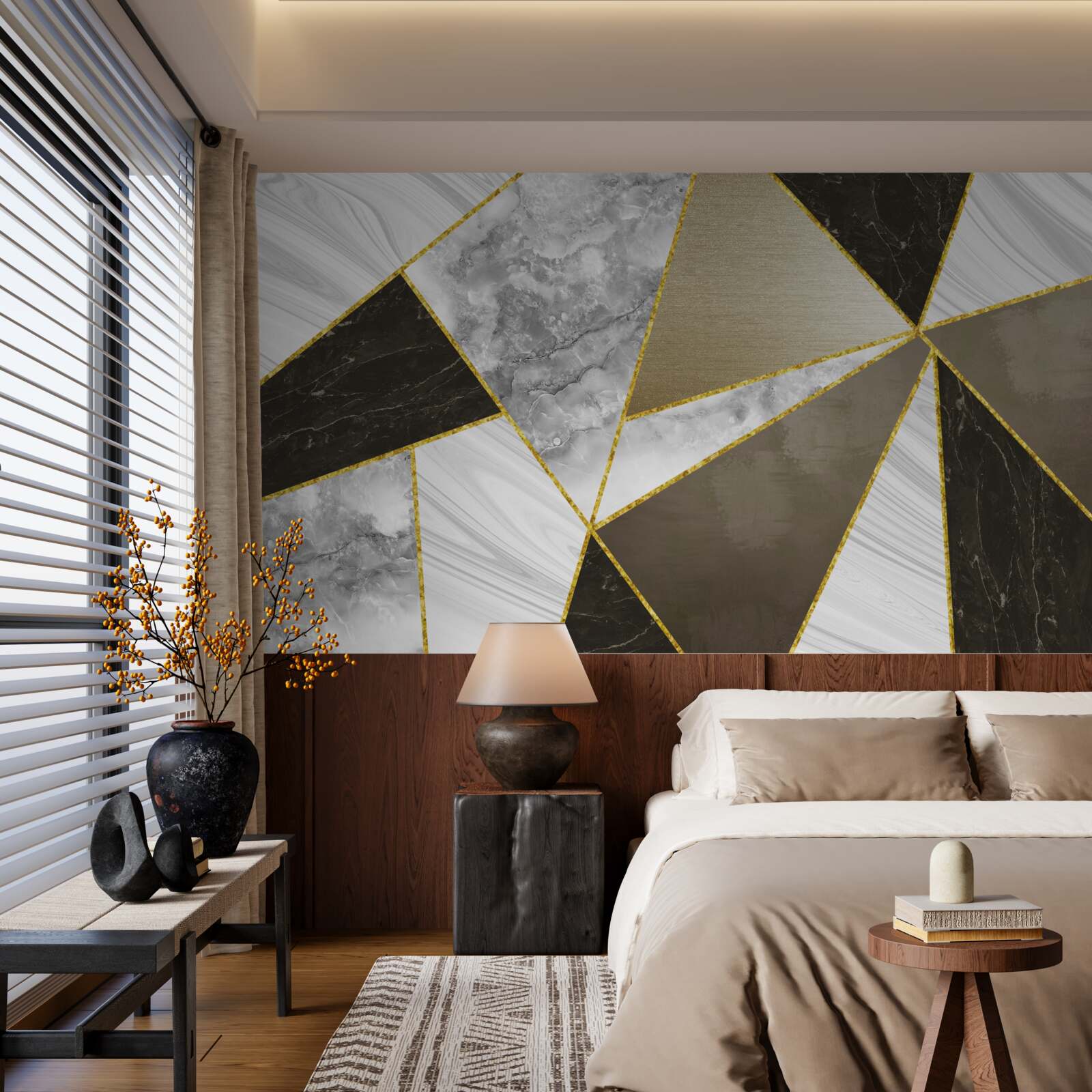 Papier peint abstraction d'un triangle