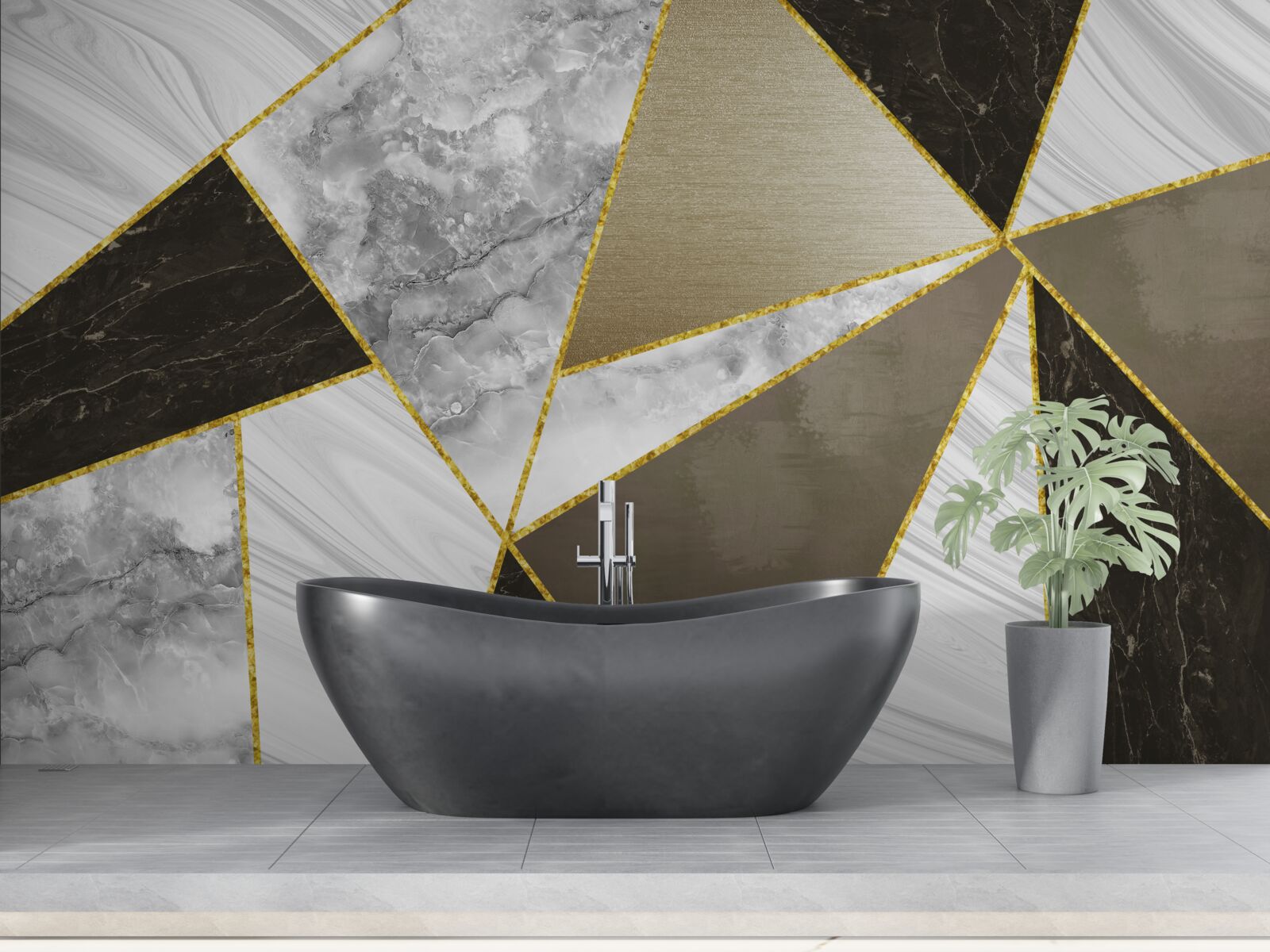 Papier peint abstraction d'un triangle