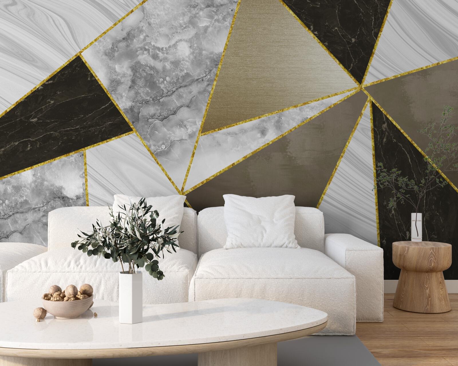 Papier peint abstraction d'un triangle