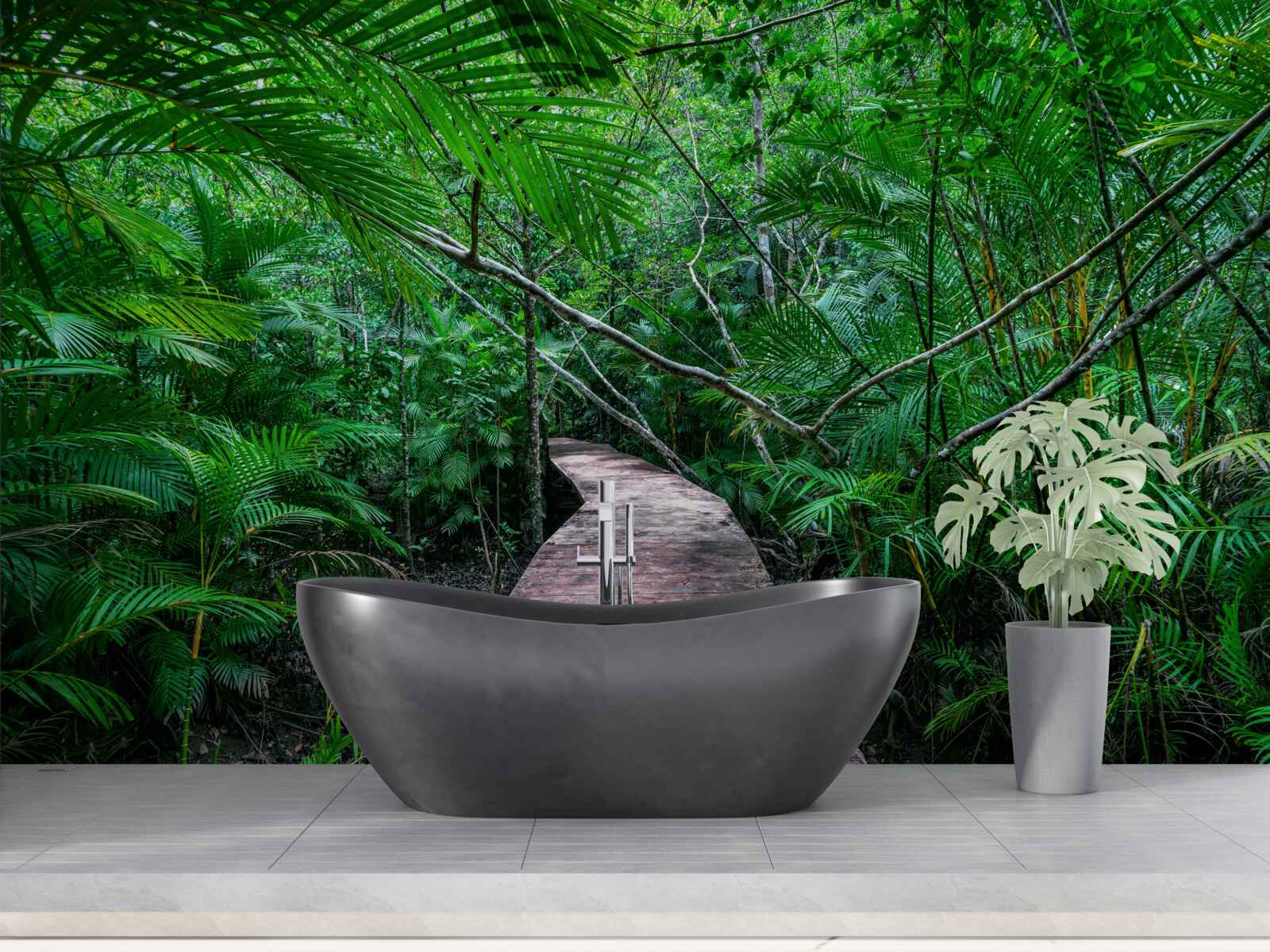 Papier peint Le chemin vers les tropiques verdoyants et magiques