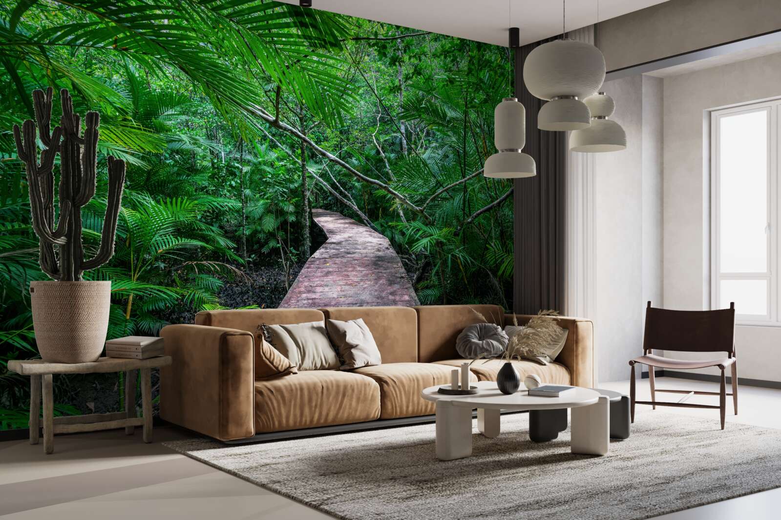 Papier peint Le chemin vers les tropiques verdoyants et magiques