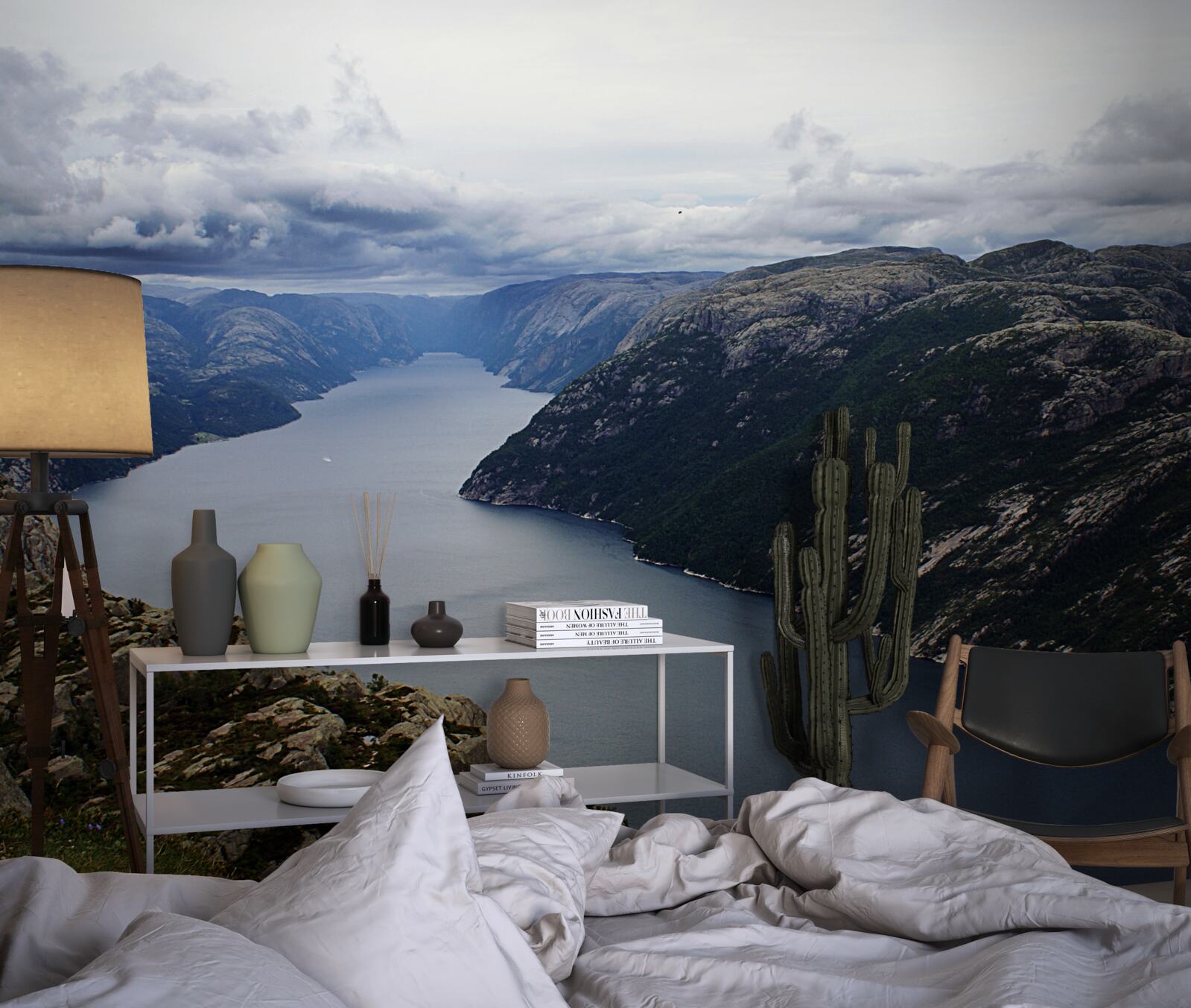 Papier peint rivière de montagne calme