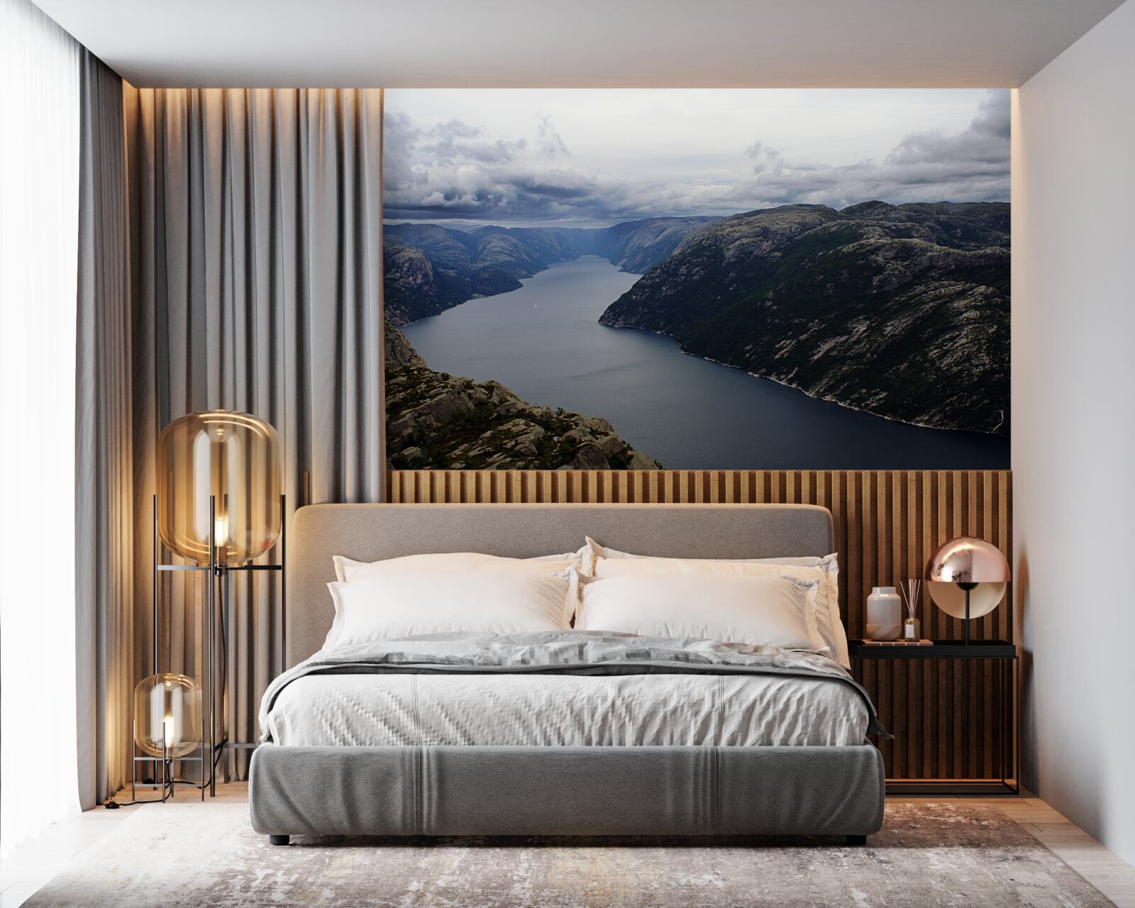 Papier peint rivière de montagne calme