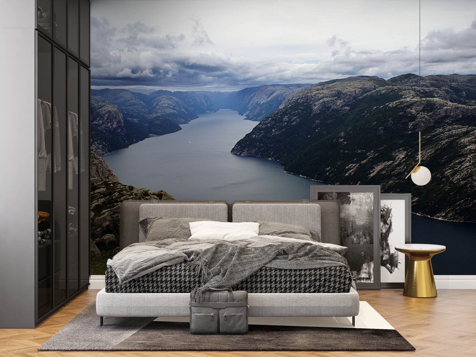 Papier peint rivière de montagne calme