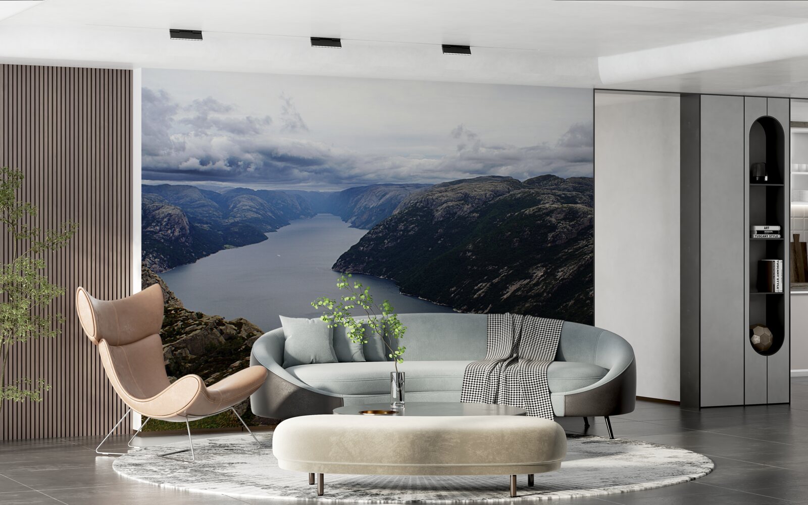 Papier peint rivière de montagne calme