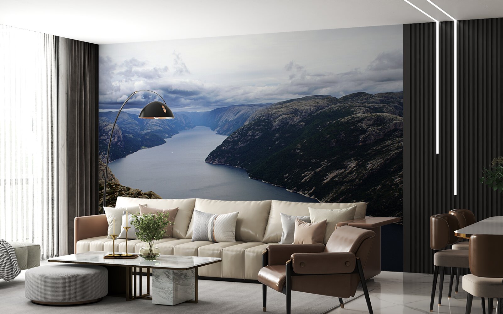 Papier peint rivière de montagne calme