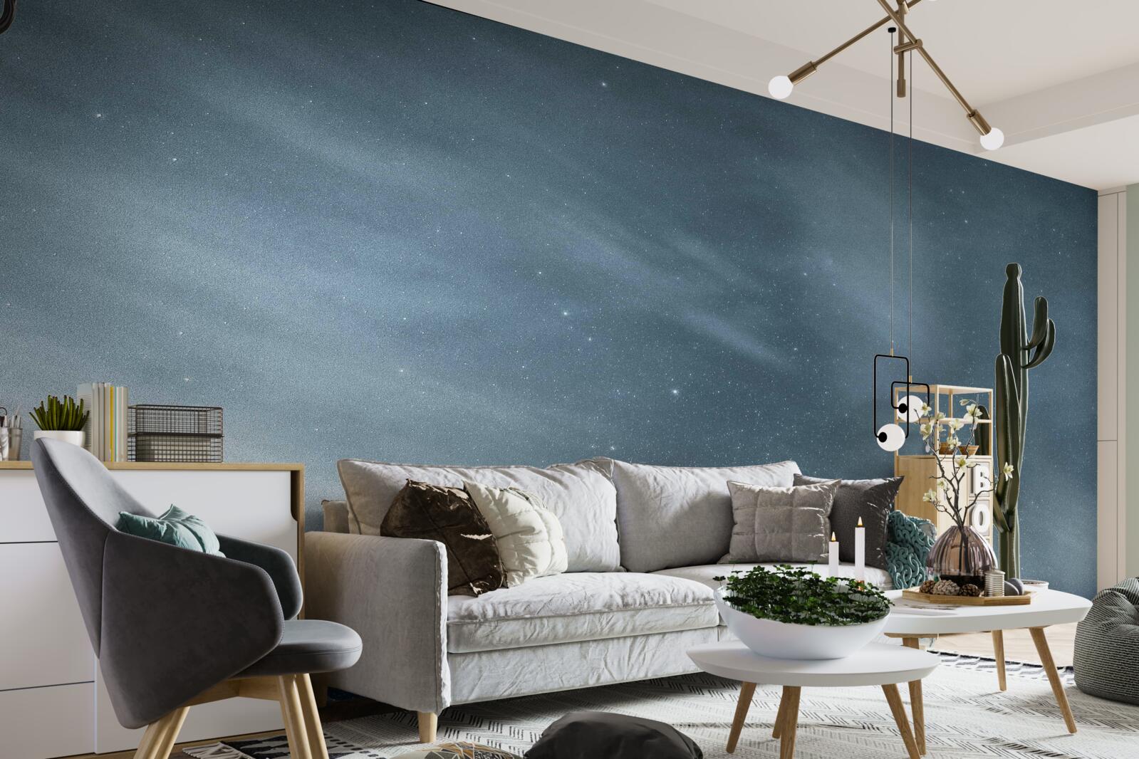 Papier peint nuits blanches étoilées dans l'antarctique