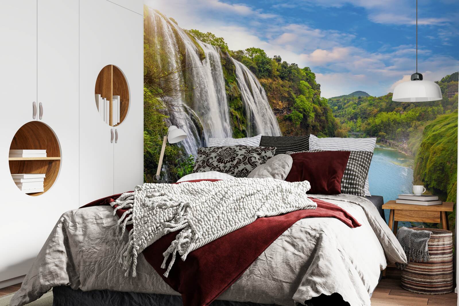 Papier peint la puissante chute d'eau de huangoshu