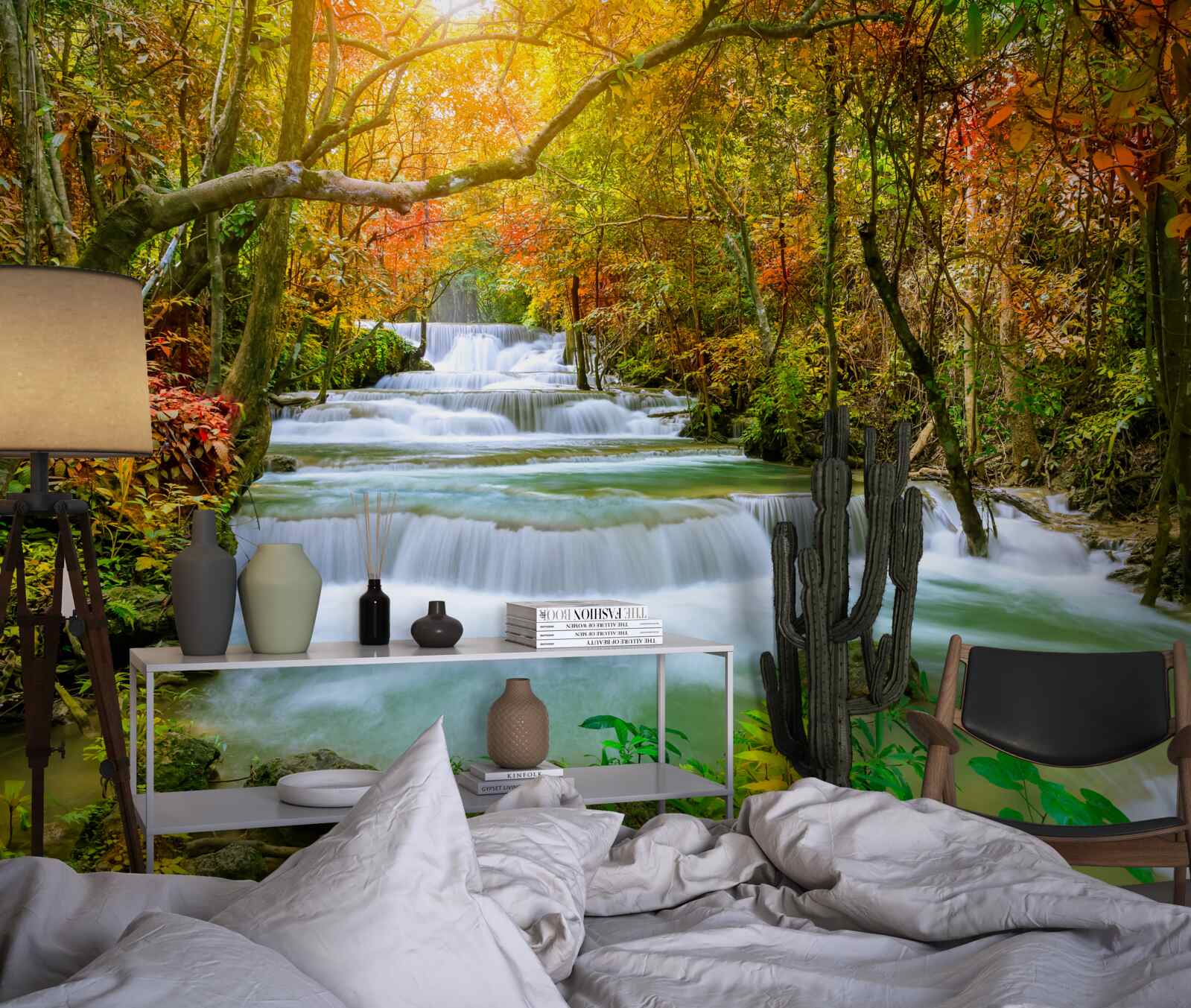 Papier peint Chute d'eau majestueuse dans la nature