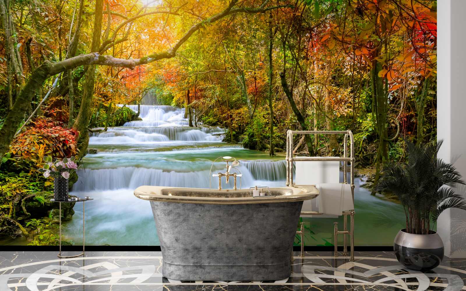 Papier peint Chute d'eau majestueuse dans la nature