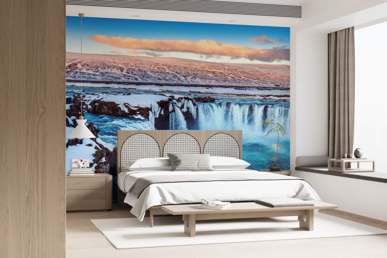 Papier peint cascade enchanteresse de godafoss