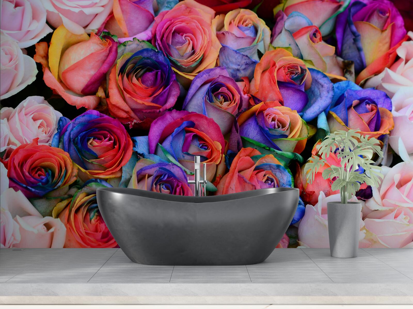 Papier peint rose en arrière-plan, diverses couleurs en rose