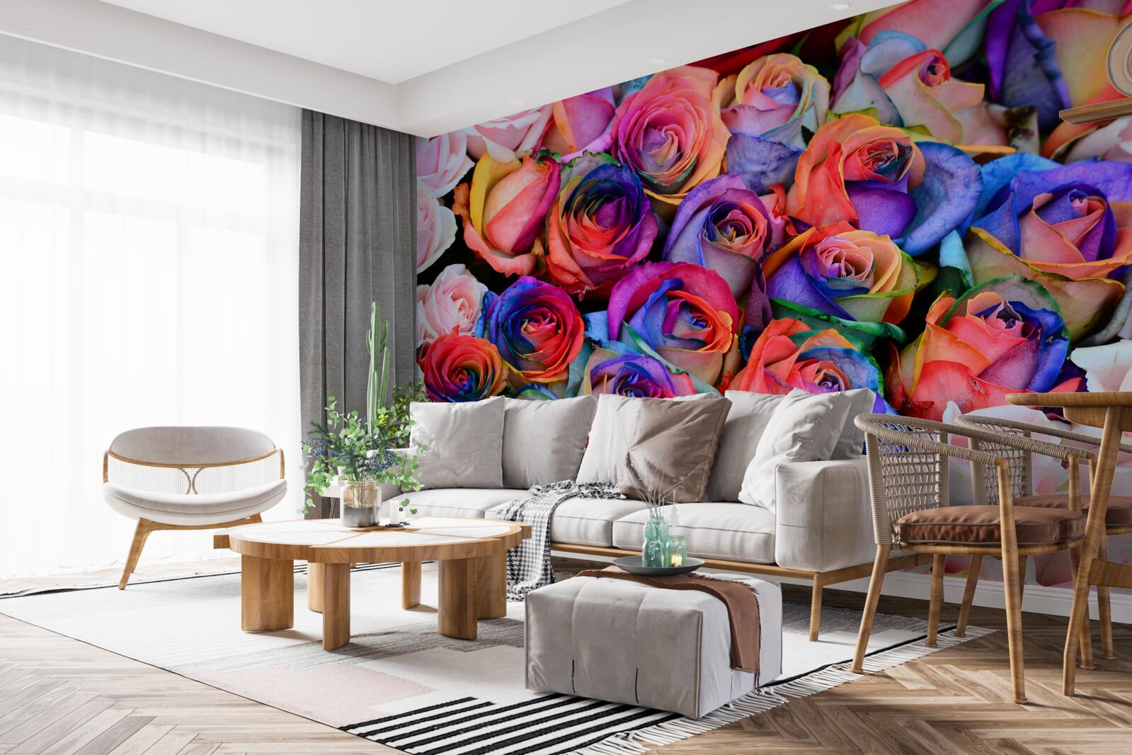 Papier peint rose en arrière-plan, diverses couleurs en rose