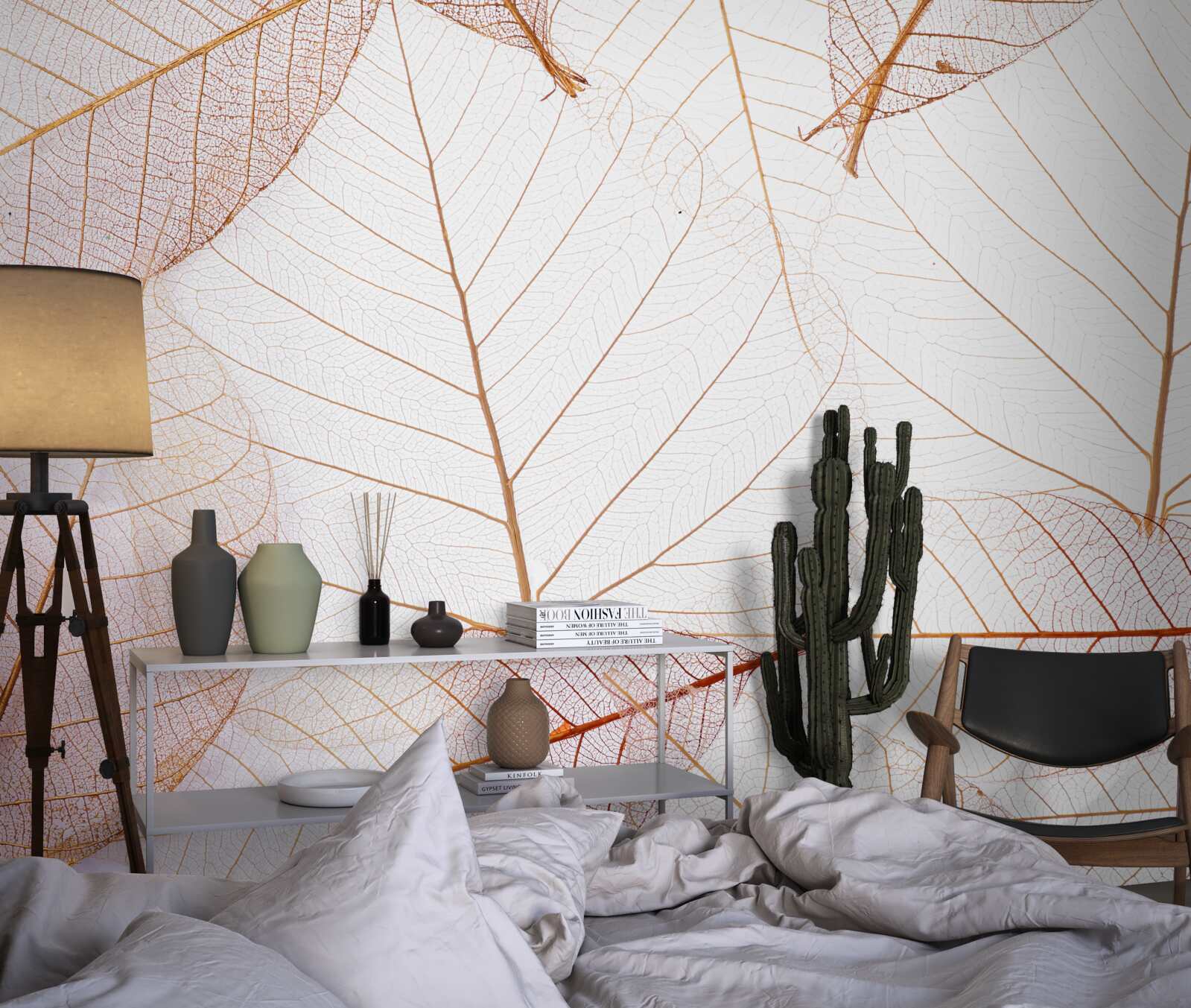 Papier peint draps transparents dans une teinte rose tendre