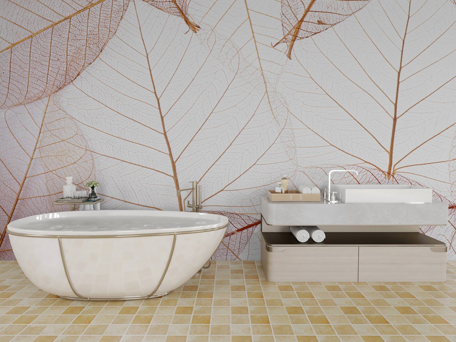 Papier peint draps transparents dans une teinte rose tendre