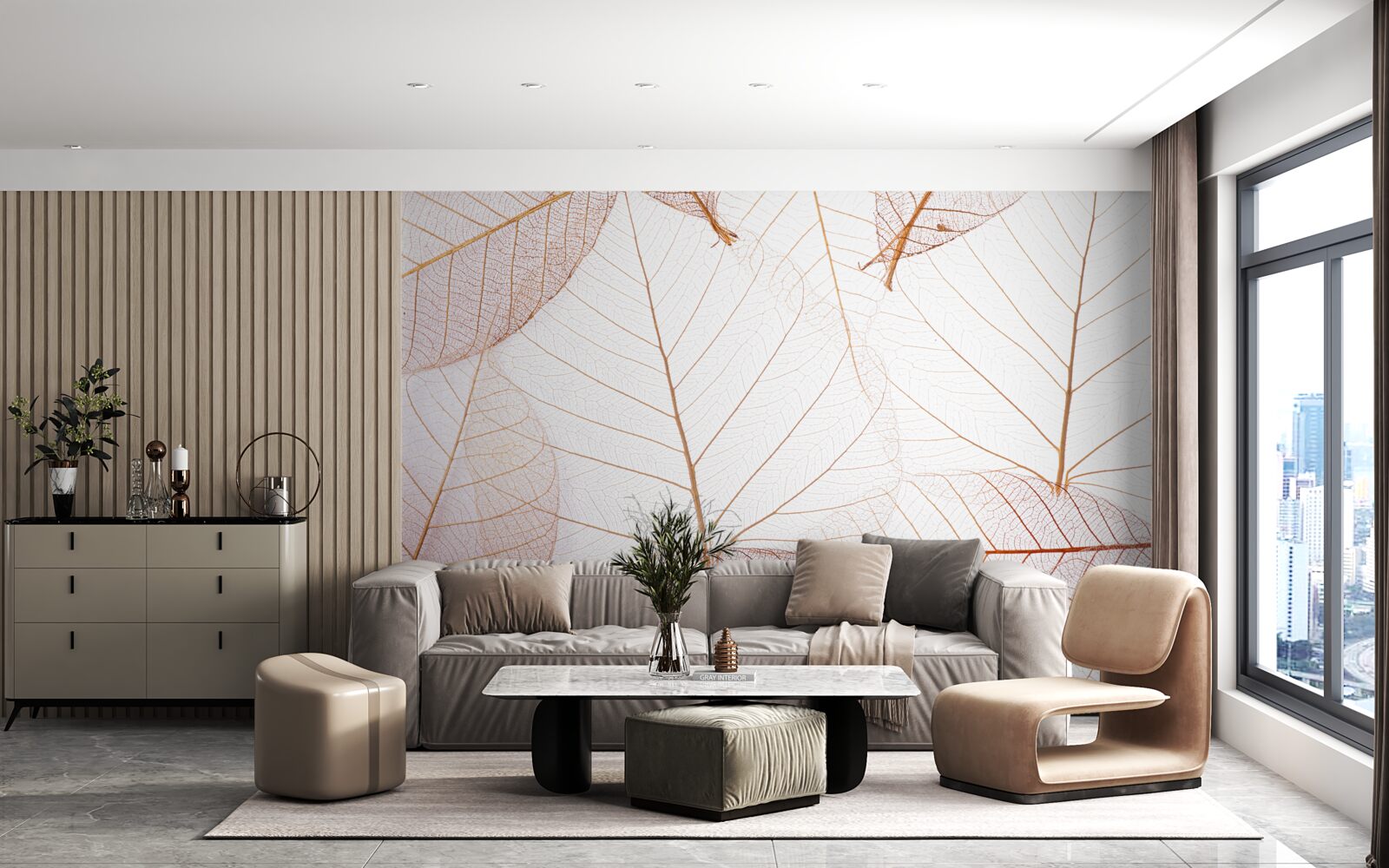 Papier peint draps transparents dans une teinte rose tendre