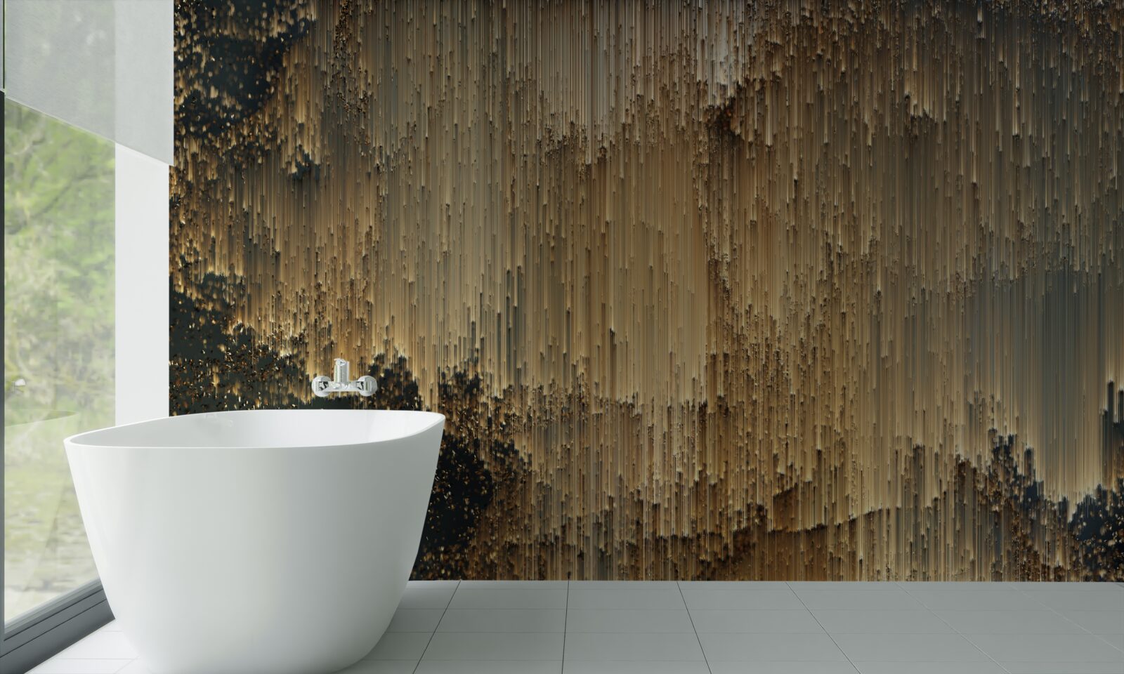 Papier peint des ruisseaux d'or s'écoulent