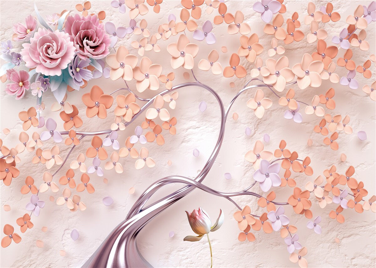 Papier peint arbre aux couleurs vives de l'automne