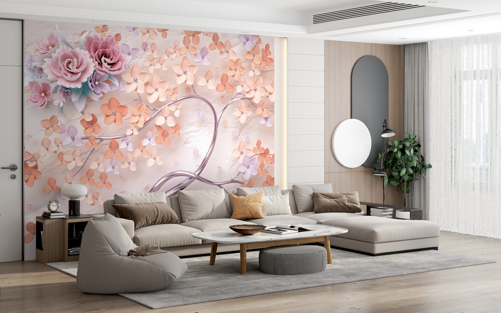 Papier peint arbre aux couleurs vives de l'automne