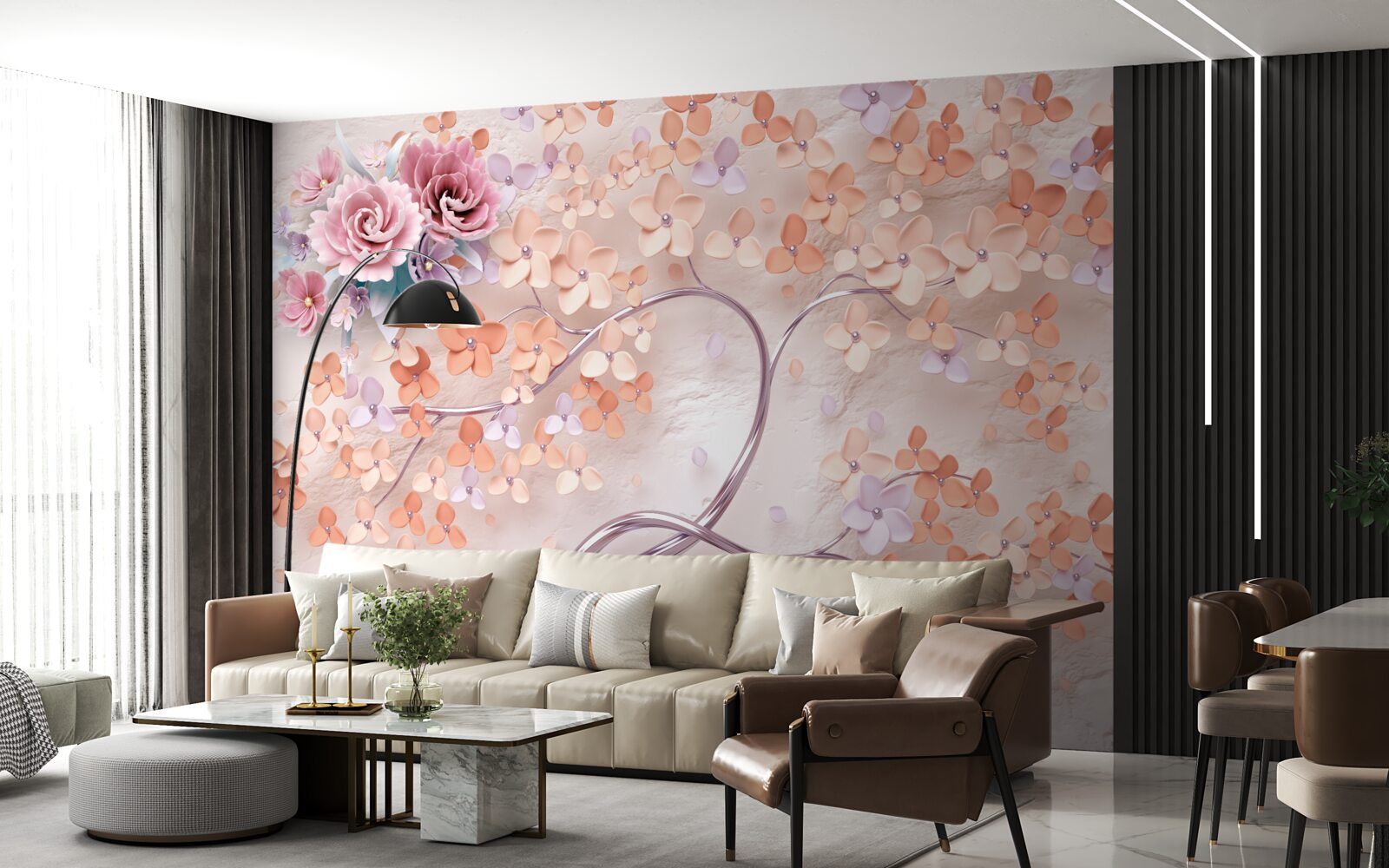 Papier peint arbre aux couleurs vives de l'automne