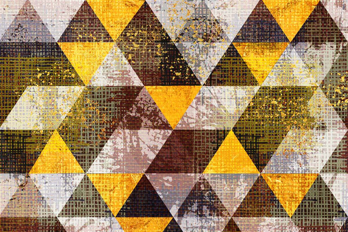 Papier peint structure en losange multicolore