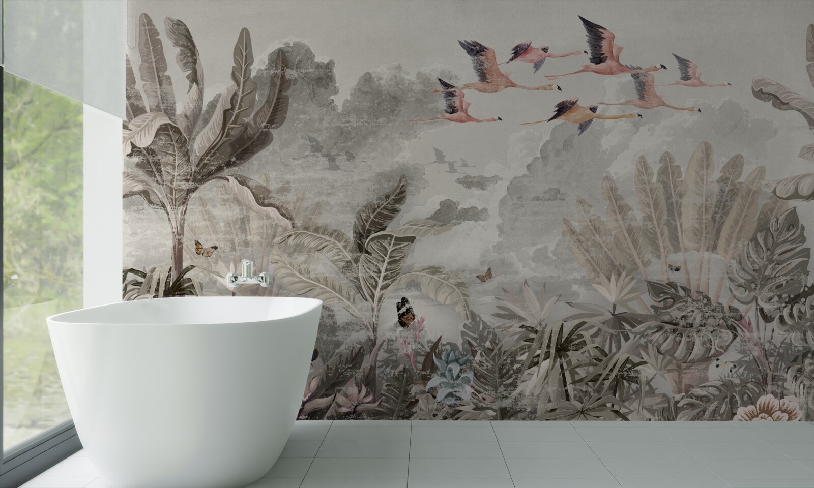 Papier peint les oiseaux s'envolent à la recherche d'un nouvel habitat