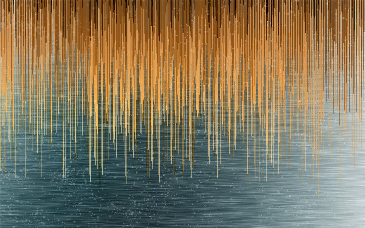 Papier peint branches de saule en robe d'automne au-dessus de la surface de l'eau