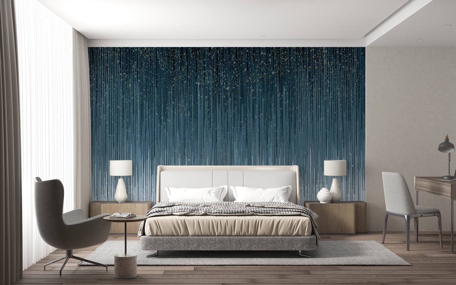 Papier peint fortes pluies pendant la nuit