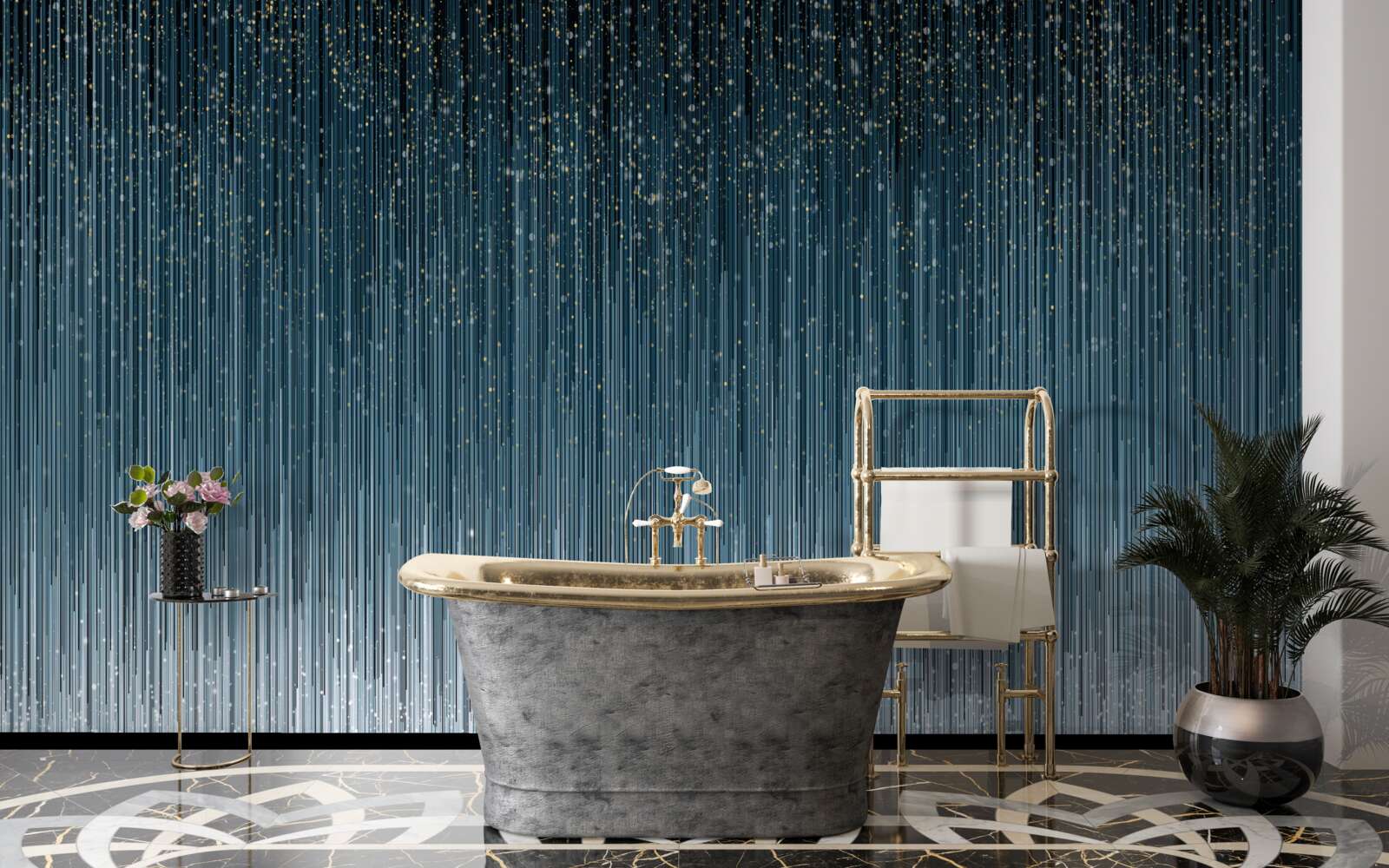 Papier peint fortes pluies pendant la nuit