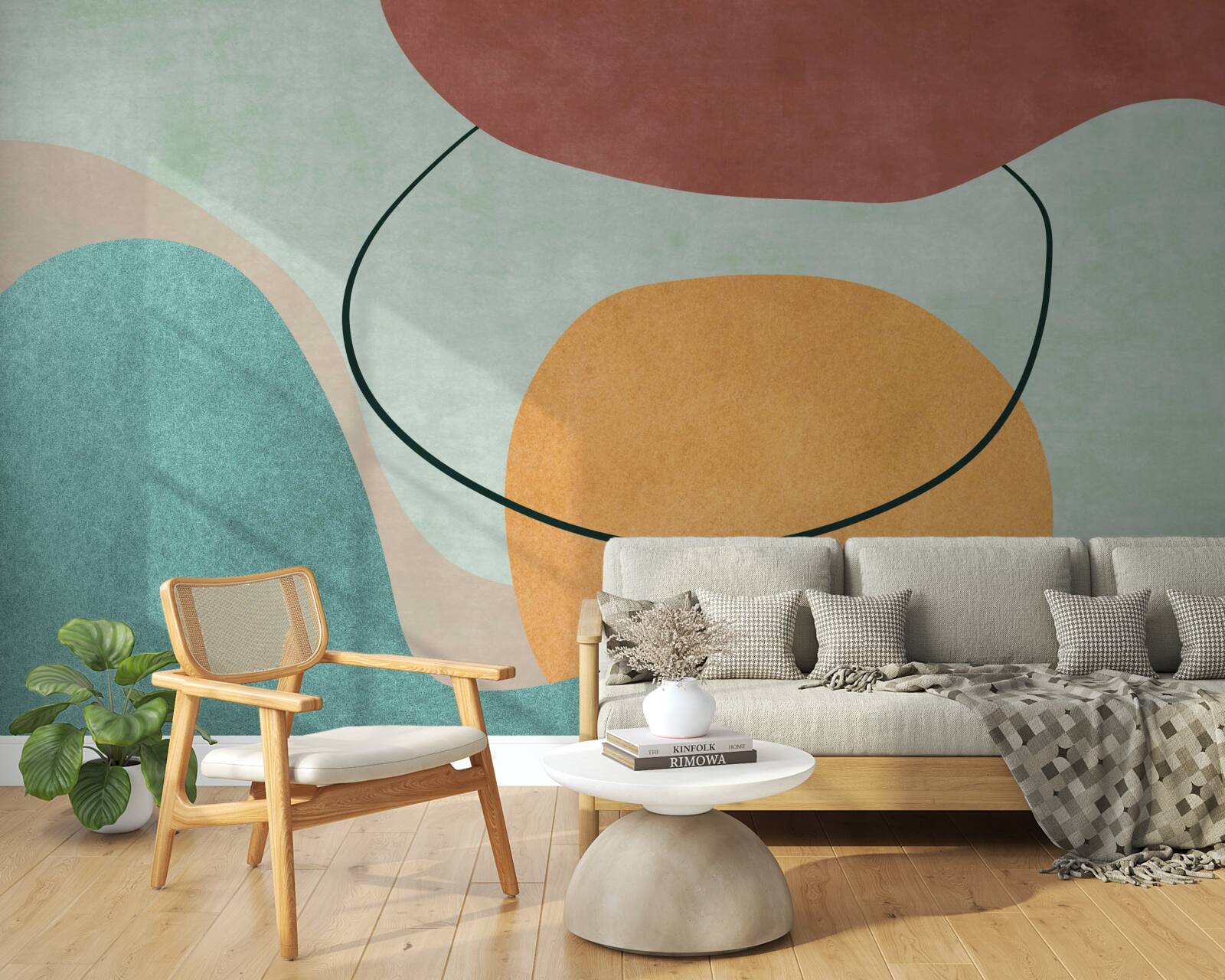 Papier peint l'eau absorbe le soleil qui s'en va