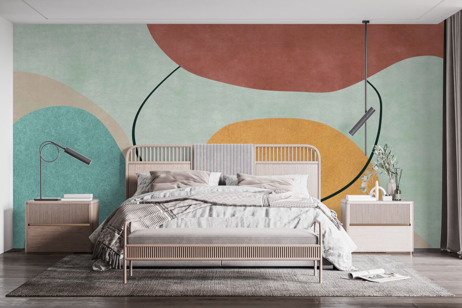 Papier peint l'eau absorbe le soleil qui s'en va