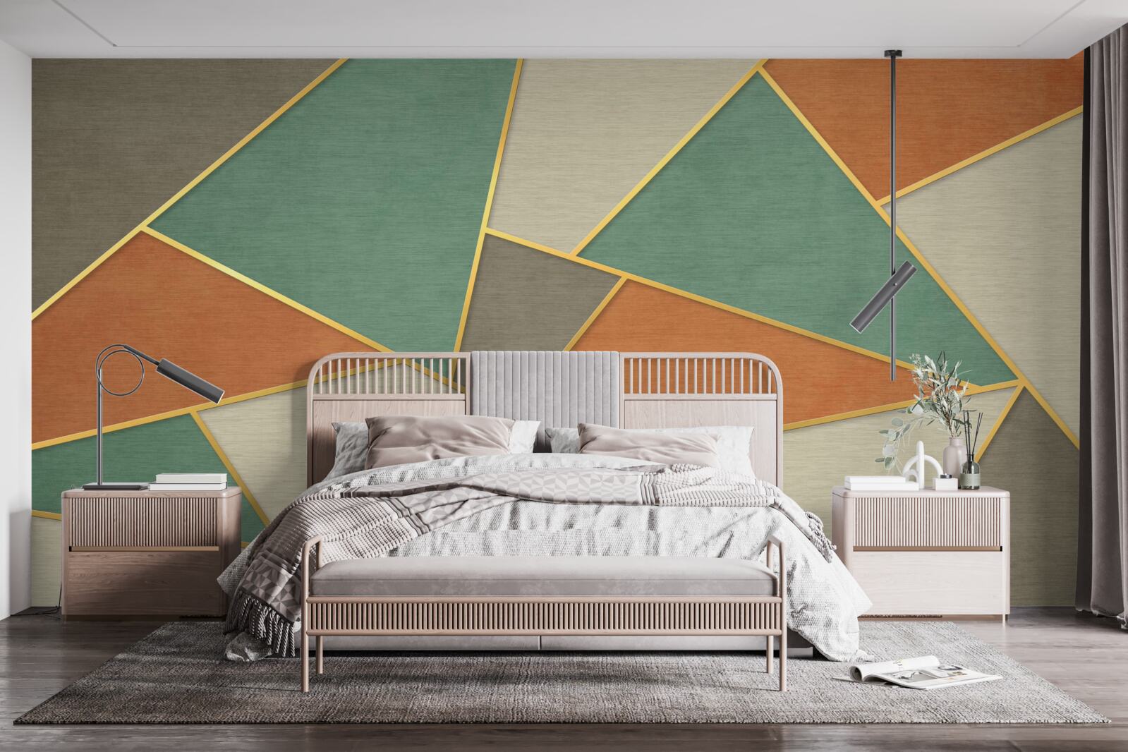 Papier peint mosaïque pastel