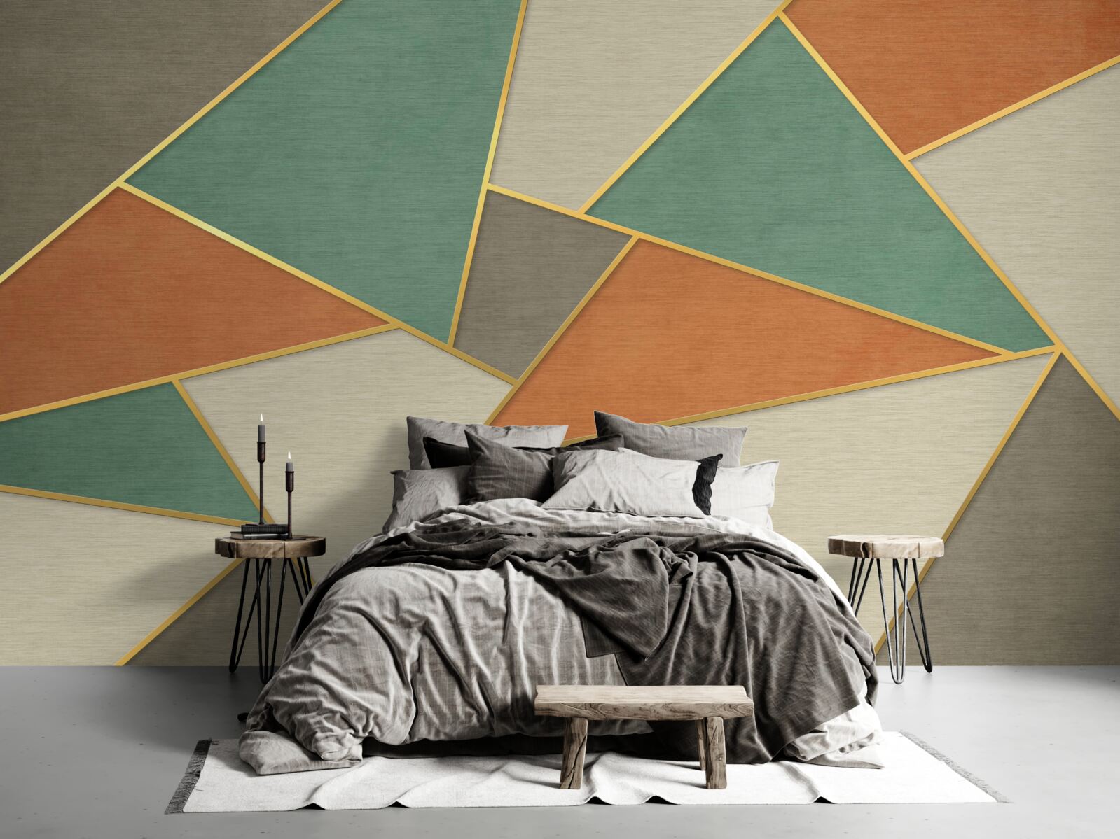 Papier peint mosaïque pastel