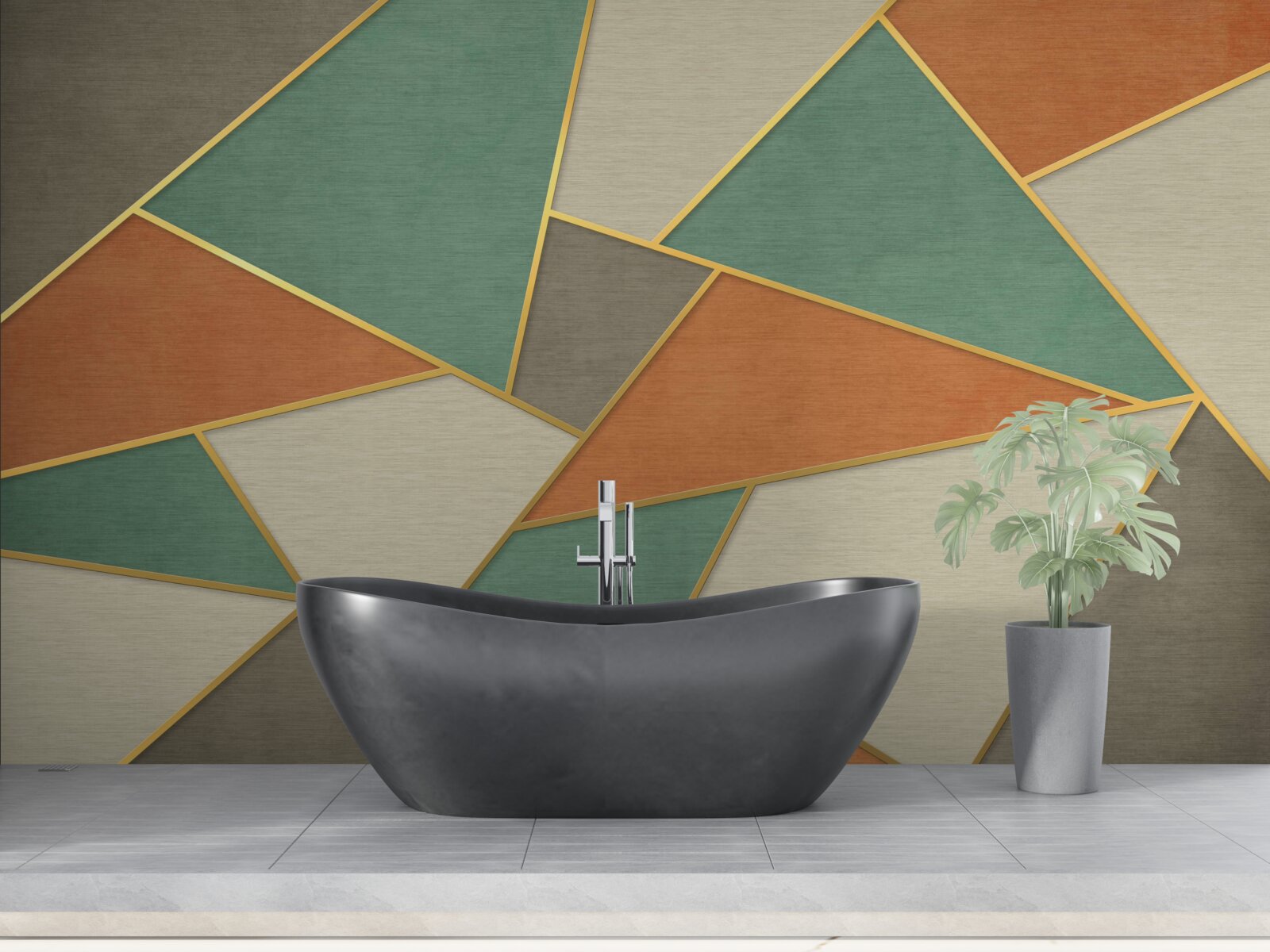 Papier peint mosaïque pastel