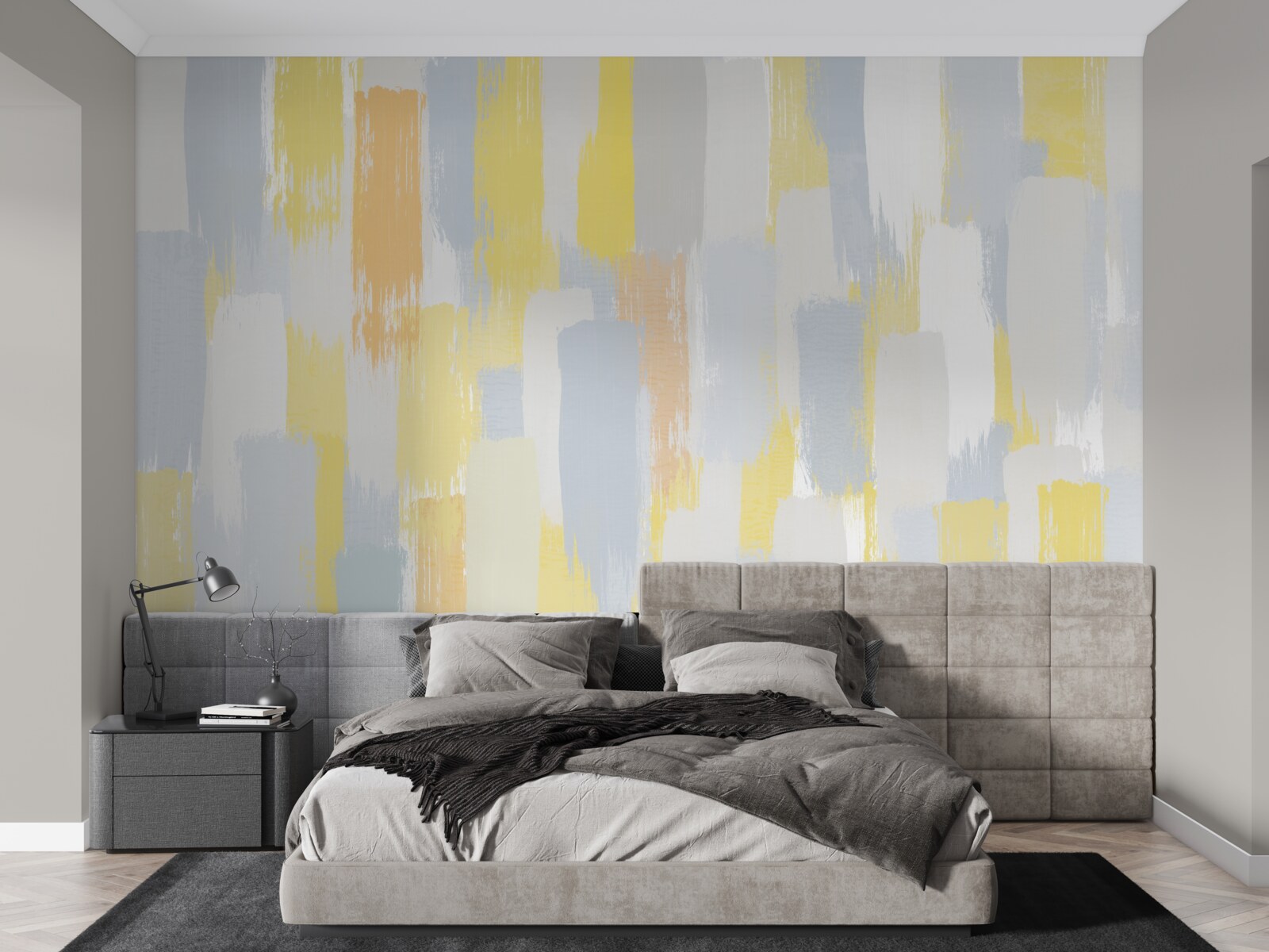 Papier peint lignes verticales dorées et brillantes