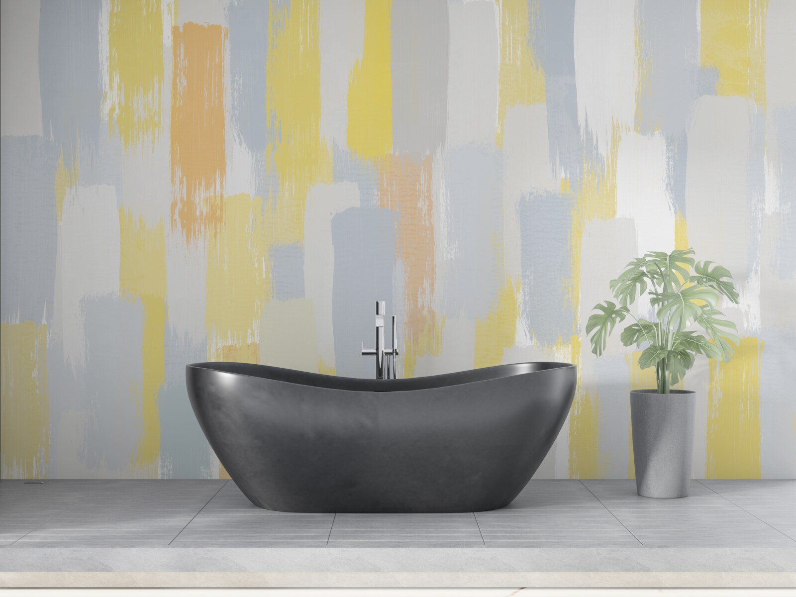 Papier peint lignes verticales dorées et brillantes